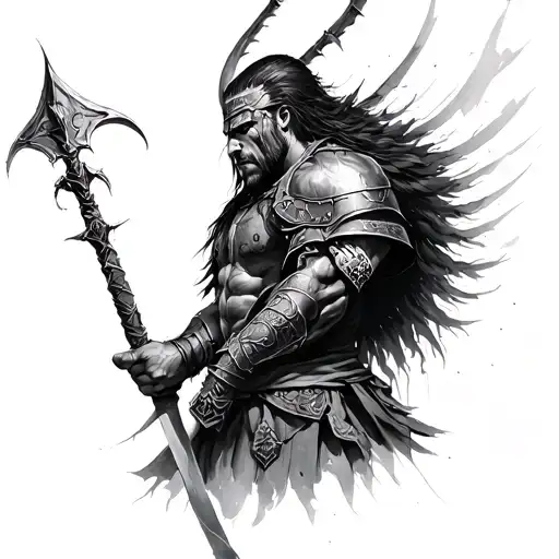 Warrior After Batte Tattoo