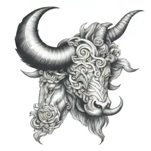 Taurus Capricorn Zodiac Sign Intertwined