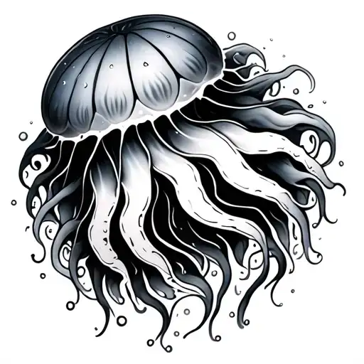 Jellyfish With Avatar Water Tribe Symbol Intertwined