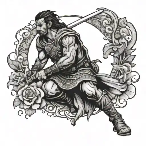 Warrior Mentality Humble Rich Help Others Surrounded By Love Tattoo