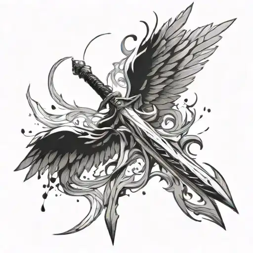 Wings And Aura Surrounding Sword Of Solo Leveling Anime