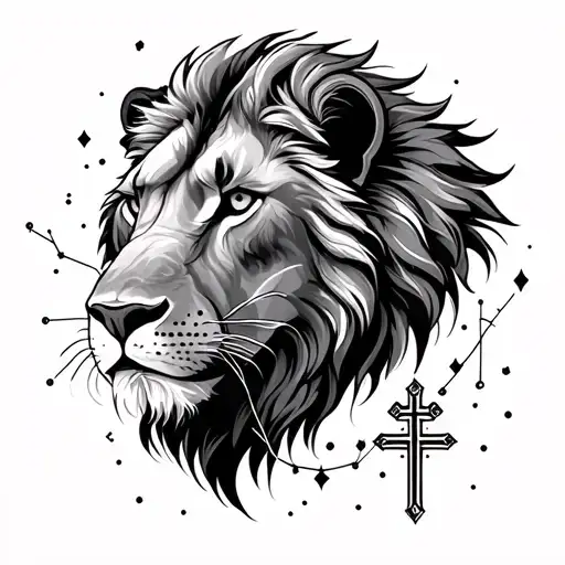 Leo Constellation Cross