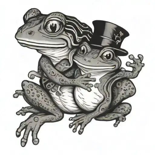 Frog And Cat Waltzing