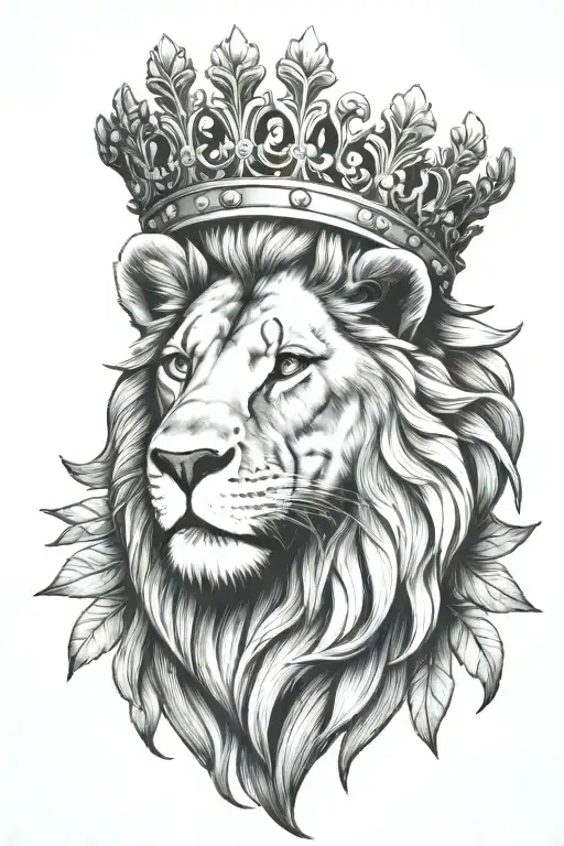 Lion With Laurel Wreath Crown