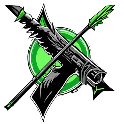 Green Arrow Style Tattoo Without Green Arrow In It