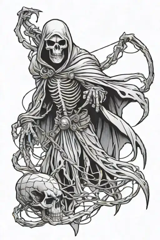 Reaper With Spider Webs