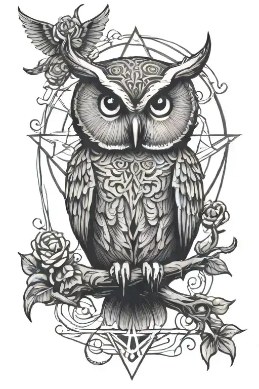Owl And Pentagram