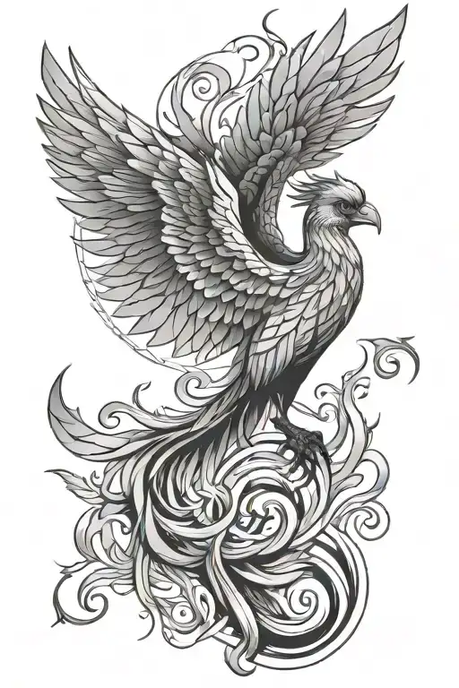 Geometric Phoenix Rising