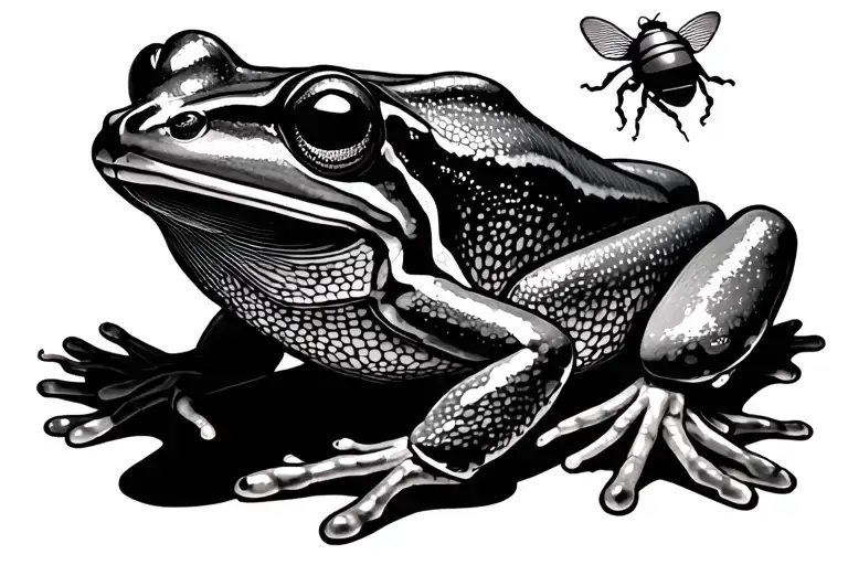 Coqui Frog And A Lightning Bug Abstract Design