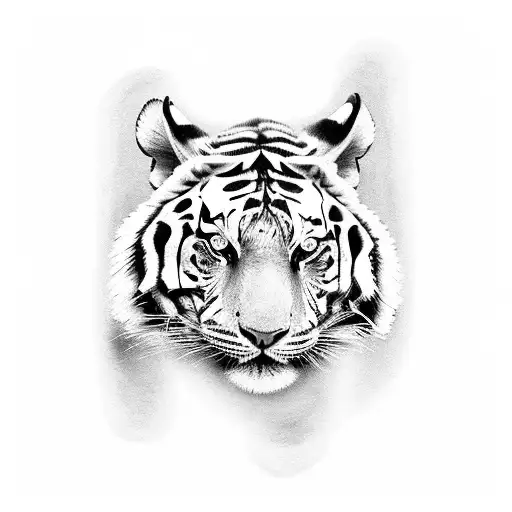 Rose With Tiger Stripes Black And White