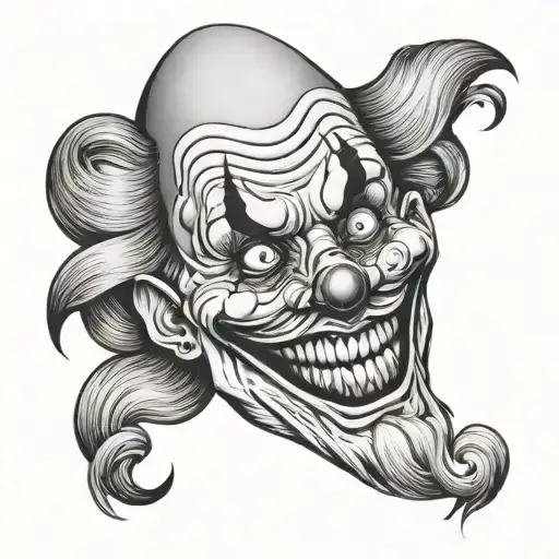 Evil Villan Clown Face