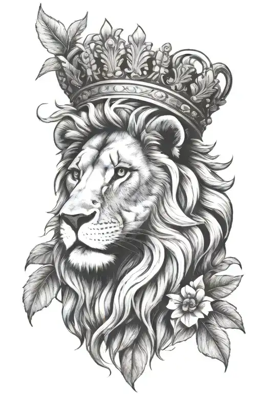 Lion With Laurel Wreath Crown