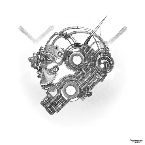 Create A Futuristic Cyborg Samurai With Circuitry Details And Mechanical Limbs