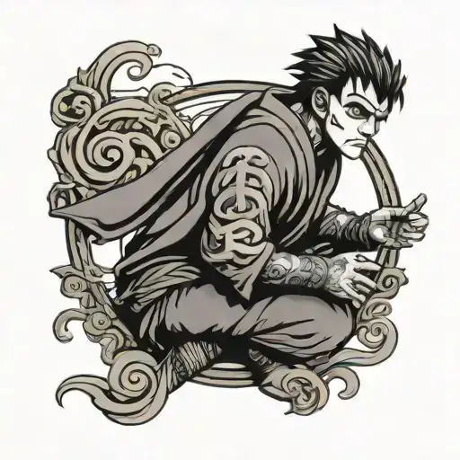 Japanese Gaara Tattoo Tarot Card
