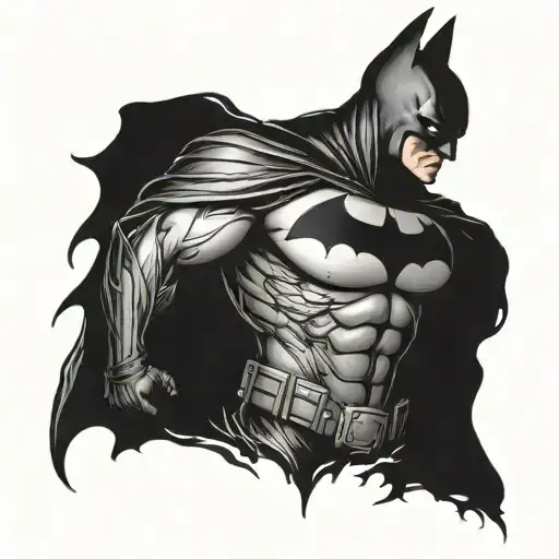 A Dark And Mysterious Batman Silhouette Surrounded By Ghostly Apparitions