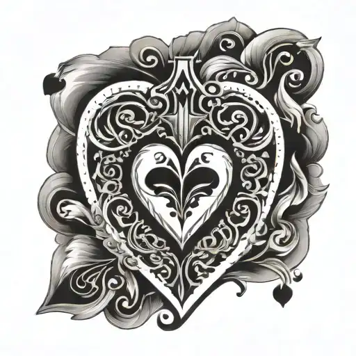 Ace Of Hearts With Robin In Center