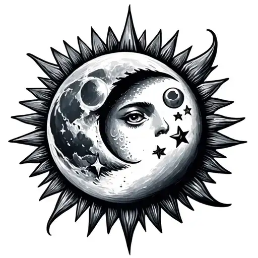 Moon Stars And Sun