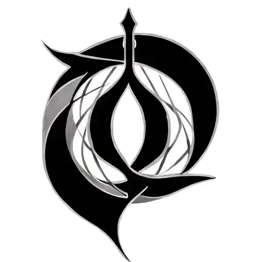 Libra Glyph Symbol Intertwined