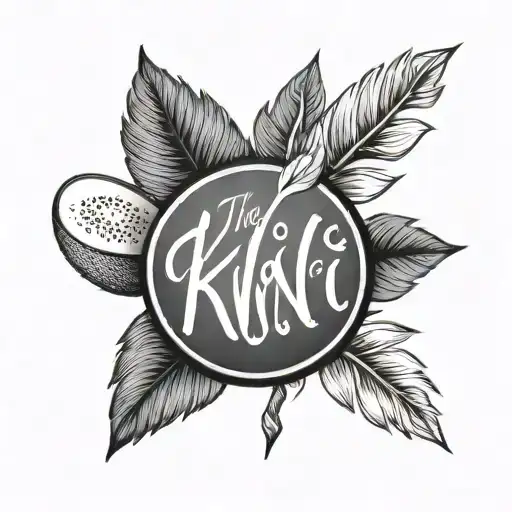 The Word Kiwi In Cursive But Small