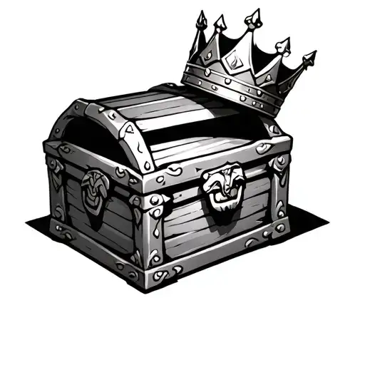 A Mimic Disguised As A Treasure Chest Wearing A Crown