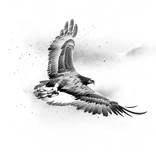 Angry Golden Eagle Flying Fast