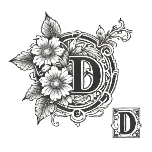 Initial D With Daisy Flower