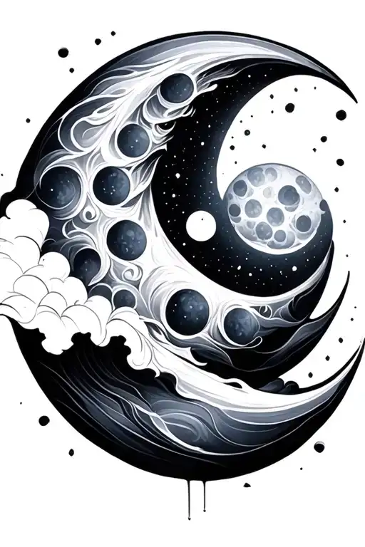 Trippy Moon Crescent