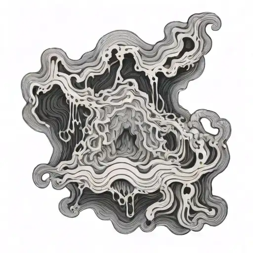 Outline Of The Album Cover For Melted By Ty Segall