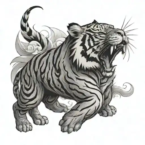 Sleeve Japanese Tiger