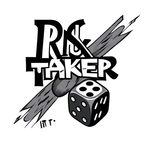 3 Dice That Say Risk Taker Across It