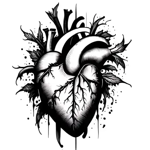 Heart Half Biological Half Mechanic Realism Style