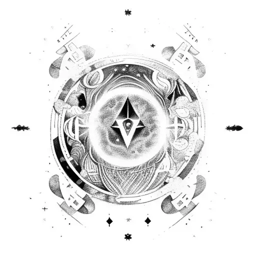 Virgo Zodiac Sign In The Center With Stars And Mysterious Mists