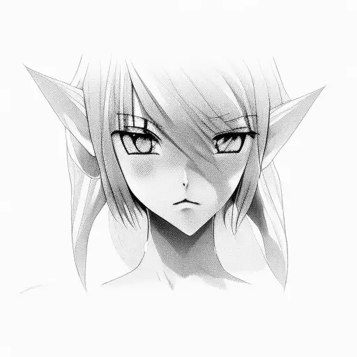 A Detailed Portrait Of A Manga Character In A Dramatic Poseo