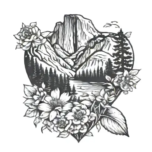 Yosemite In Wildflower Heart