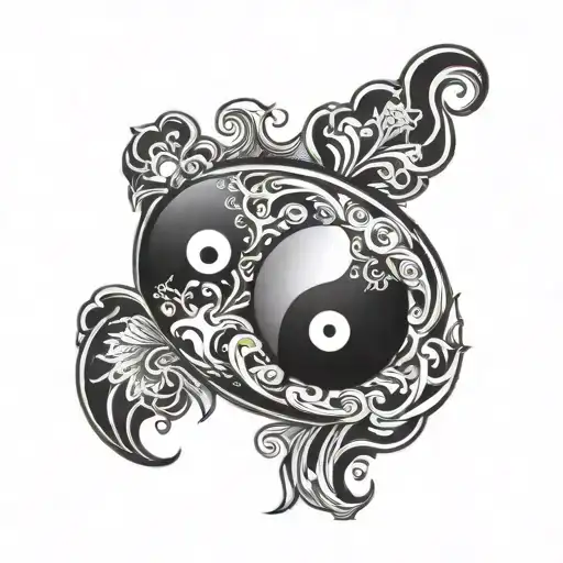 Double Tattoo Symbol Of Love Yin Yang Symbol