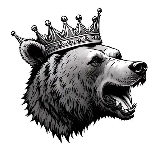 Bear Head Mouth Open Crown