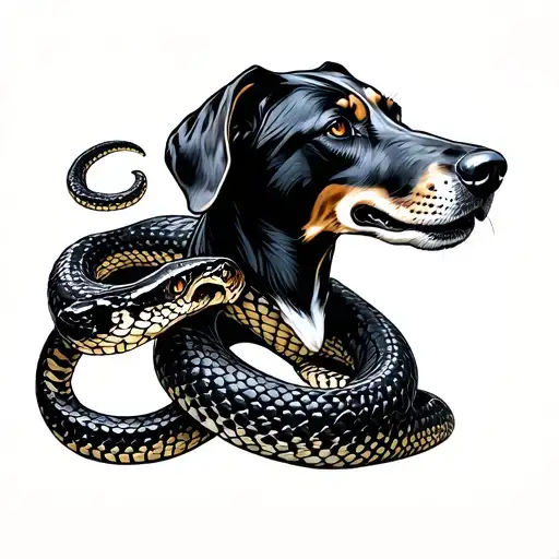Snake And Dogs