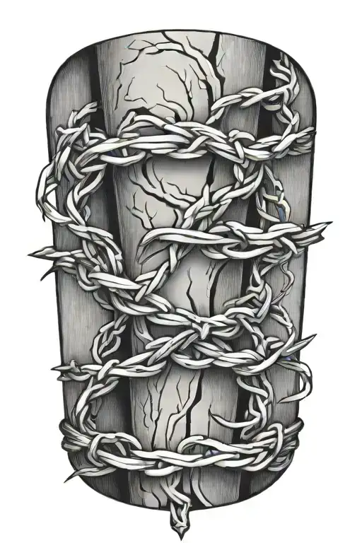 Barbed Wire Going Around The Arm