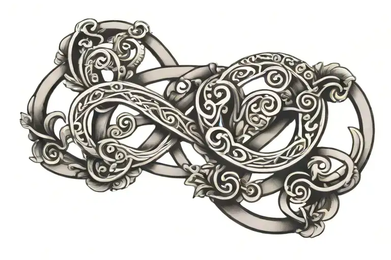 Infinity Symbol With 3 Dates