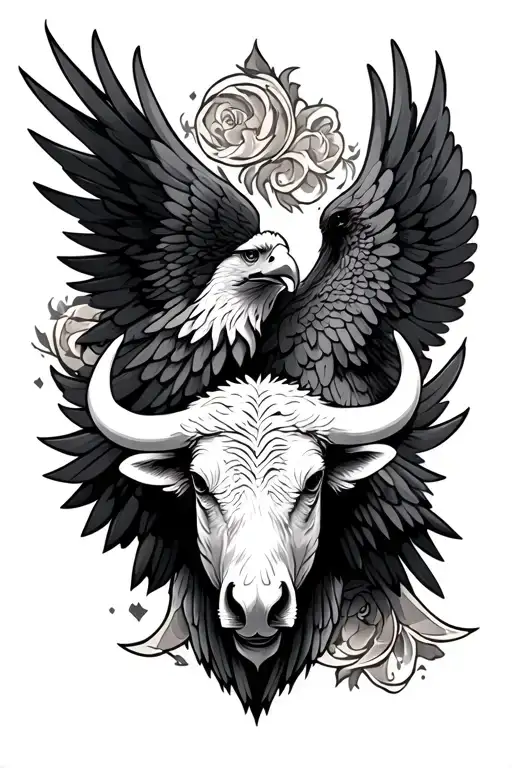 Taurus And Eagle Wings