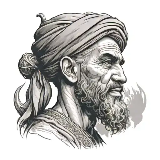 Create A Detailed Portrait Of Imam Husayn In A Modern Style