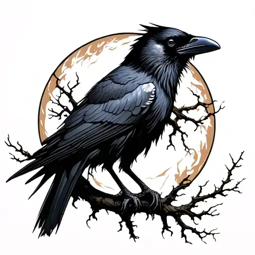 Tree And Raven