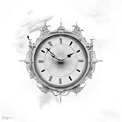 Clock In Clouds