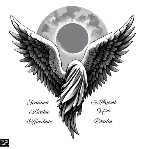 Name And Birthdate And Death Date Angel Wings