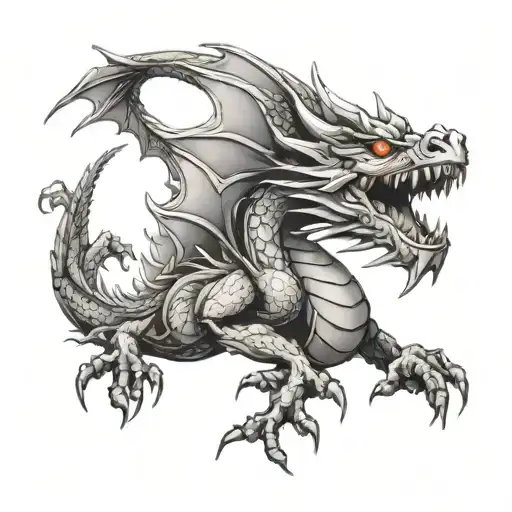 Dragon With Colorful Eyes