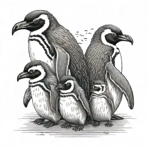 Small Penguin Family