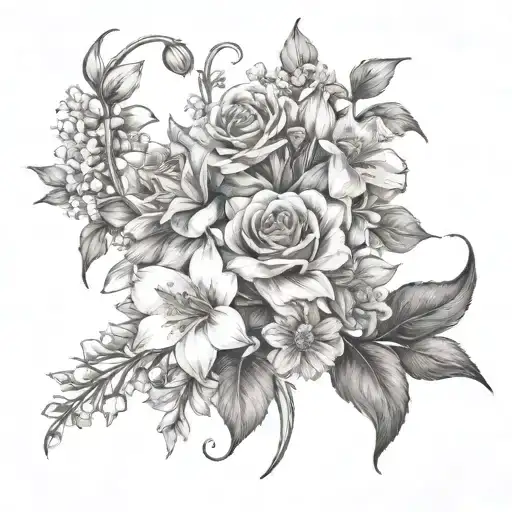 Rose Larkspur Gladiolus Marigold Lily Of The Valley Daisy Narcissus Flowers