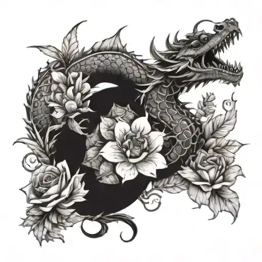 Feminine Dragon Flowers Growing