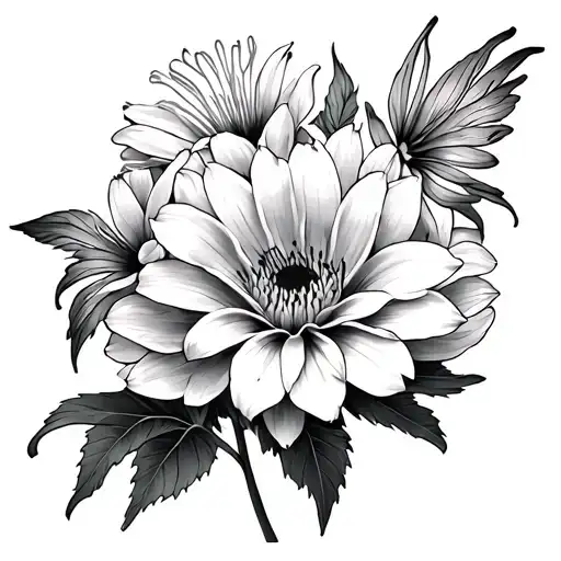 Chrysanthemums Wing And Spine And Red Spider Lily