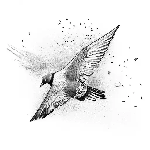 Releasing A Pigeon To Freedom